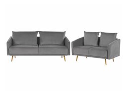 Комплект мека мебел Berwyn 206 (Сив + Златно)