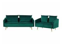 Комплект мягкой мебели Berwyn 206 (Зелёный + Золотой)