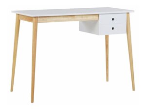 Τραπέζι γραφείου Berwyn 207 (Άσπρο + Ανοιχτό χρώμα ξύλου)