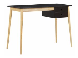 Τραπέζι γραφείου Berwyn 207 (Μαύρο + Ανοιχτό χρώμα ξύλου)