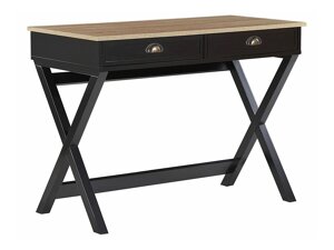 Τραπέζι γραφείου Berwyn 384 (Μαύρο + Ανοιχτό χρώμα ξύλου)