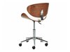 Καρέκλα γραφείου Berwyn 409 (Άσπρο + Σκούρο ξύλο)