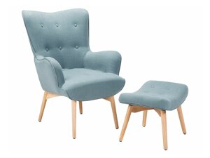Krēsls Berwyn 450 (Gaiši zils + Gaišs koks)
