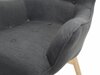 Πολυθρόνα Berwyn 450 (Σκούρο γκρι + Ανοιχτό χρώμα ξύλου)