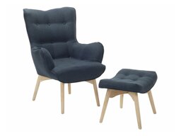 Krēsls Berwyn 450 (Tumši zils + Gaišs koks)