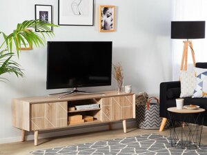 Τραπέζι Tv Berwyn 499 (Ανοιχτό χρώμα ξύλου)