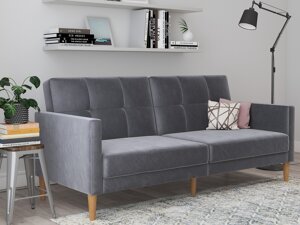 Καναπές κρεβάτι Denton 1178 (Σκούρο γκρι)