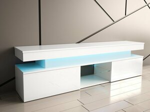 Tv galds Merced N103 (Balts + Glancēts balts)
