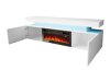 Τραπέζι Tv Merced N104 (Άσπρο + Γυαλιστερό λευκό)