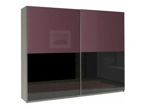 Шкаф Murrieta 171 (Глянцевый фиолетовый + Глянцевый черный + Белый)