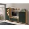 Set mobili soggiorno Reno J107 (Verde + Rovere Artisan)