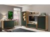 Set mobili soggiorno Reno J107 (Verde + Rovere Artisan)