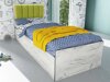Κρεβάτι Portland 427 (Craft λευκό + Ανοιχτό πράσινο)