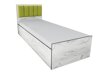 Κρεβάτι Portland 427 (Craft λευκό + Ανοιχτό πράσινο)