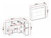 Bureau d'angle Concept Pro Lenart AH158 (Blanc)