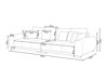 Πολυμορφικός καναπές Berwyn 598 (Γκρι + Beige)