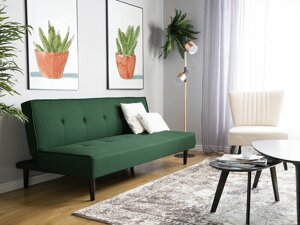 Καναπές κρεβάτι Berwyn 608 (Σκούρο πράσινο)