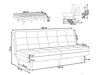 Καναπές κρεβάτι Berwyn 654 (Γκρι)
