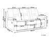 Podesiva sofa Berwyn 717 (Crna)