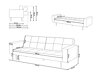 Dīvāns gulta Berwyn 749 (Pelēks)