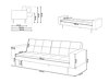 Dīvāns gulta Berwyn 749 (Melns)
