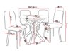Маса и столове за трапезария Edmond 118 (Amor Velvet 4318)