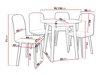 Маса и столове за трапезария Edmond 119 (Amor Velvet 4321)