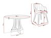 Маса и столове за трапезария Racine 128 (Черен + Magic Velvet 2217)
