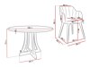 Маса и столове за трапезария Racine 128 (Черен)