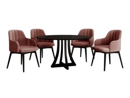 Маса и столове за трапезария Racine 137 (Черен + Magic Velvet 2258)
