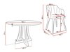 Маса и столове за трапезария Racine 128 (Черен)
