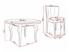 Маса и столове за трапезария Racine 141 (Magic Velvet 2250)