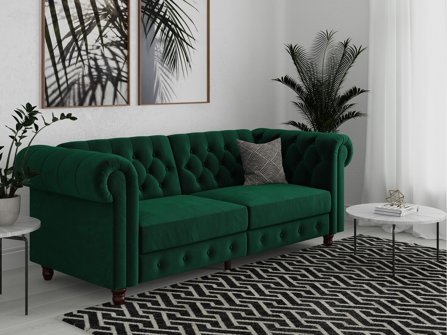 Sofá-cama Denton 1190 (Verde) - Muebles de salón