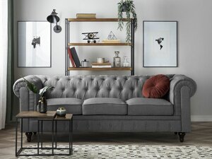 Chesterfield sofa Berwyn H105 (Pilka)