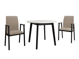 Маса и столове за трапезария Victorville 349 (Бял + Черен)