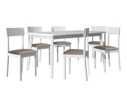 Маса и столове за трапезария Victorville 350 (Бял)