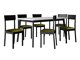 Маса и столове за трапезария Victorville 350 (Бял + Черен)