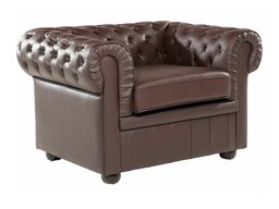 Chesterfield fotelja Berwyn H106 (Tamno smeđa)