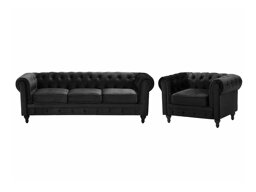 Комплект мека мебел Berwyn H110 (Черен)