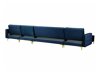 Γωνιακός Καναπές Berwyn G115 (Σκούρο μπλε)
