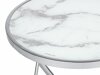 Sānu galds Berwyn 985 (Balts marmors + Sudraba)