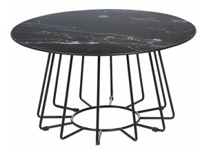 Klubska mizica Berwyn 988 (Črna + Črni marmor)
