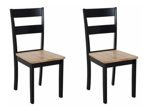 Καρέκλα Berwyn 2076 (Μαύρο + Ανοιχτό χρώμα ξύλου)