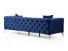 Chesterfield dīvāns Altadena 356 (Tumši zils)