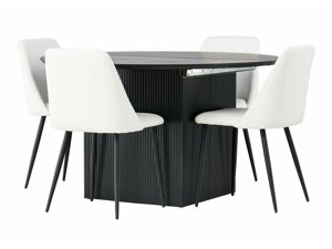 Set sala da pranzo Dallas 4276 (Bianco + Nero)