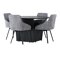 Set sala da pranzo Dallas 4335 (Nero + Grigio scuro)