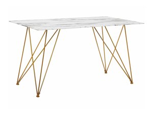 Τραπέζι Berwyn 1233 (Χρυσό + Λευκό μάρμαρο)