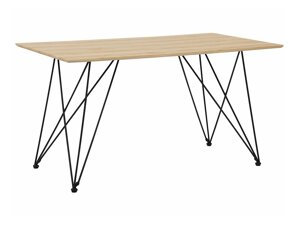 Τραπέζι Berwyn 1233 (Μαύρο + Ανοιχτό χρώμα ξύλου)