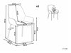 Kėdžių komplektas Berwyn 1295 (Pilka + Auksinė)