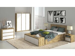 Schlafzimmer-Set Parma C120 (Artisan Eichenholzoptik + Weiß)